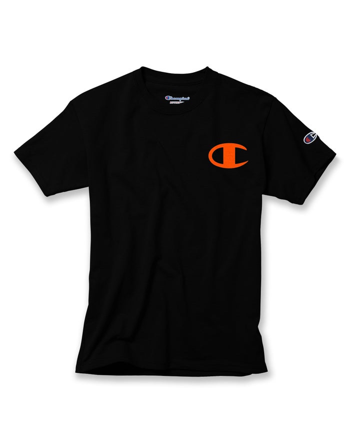 Champion T-Shirt Meisjes - Zwart - Cotton Logo Pieces ( 096285-FSX )